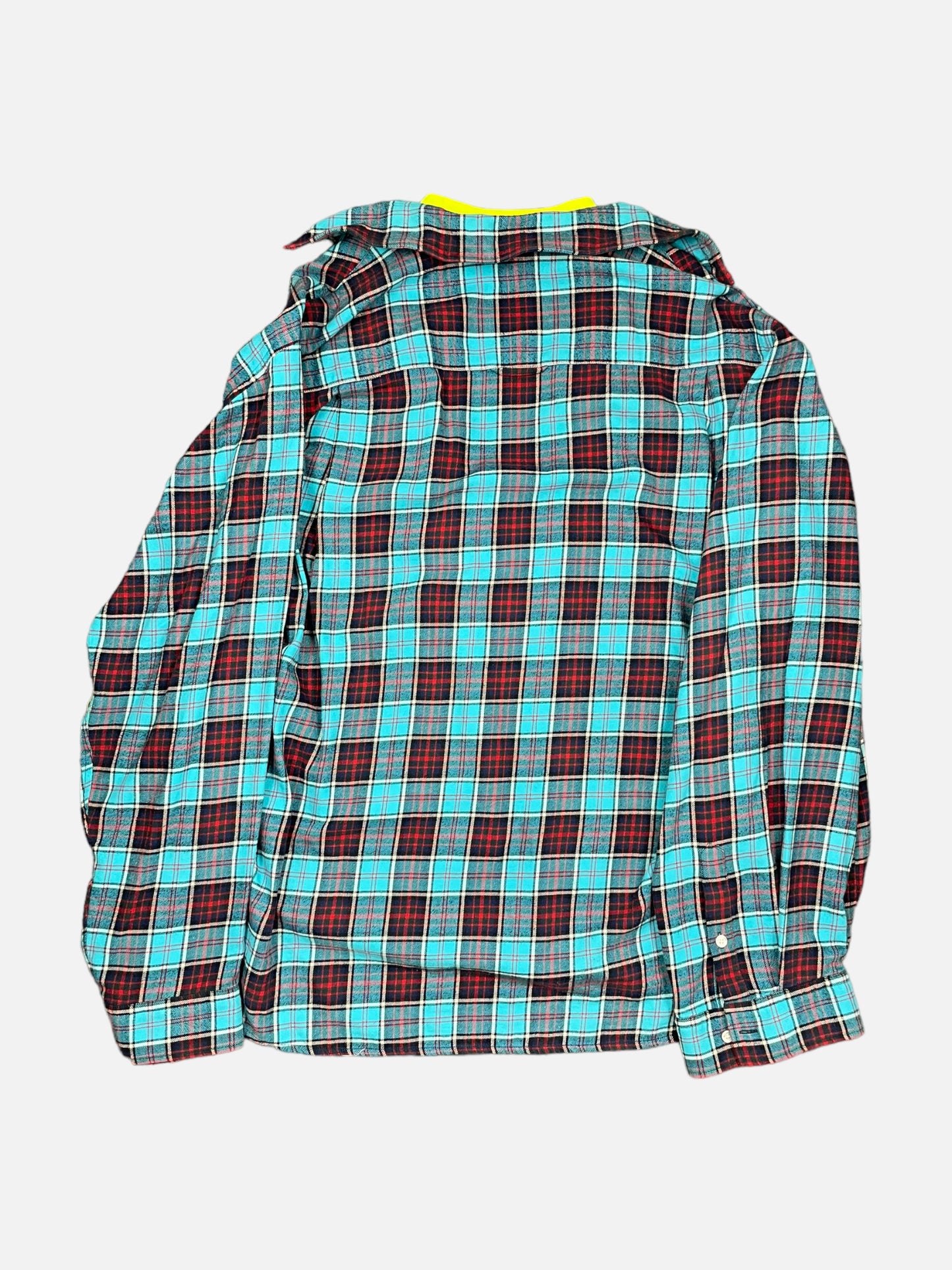 Balenciaga Trompe L’œil Blue Checked Flannel Shirt
