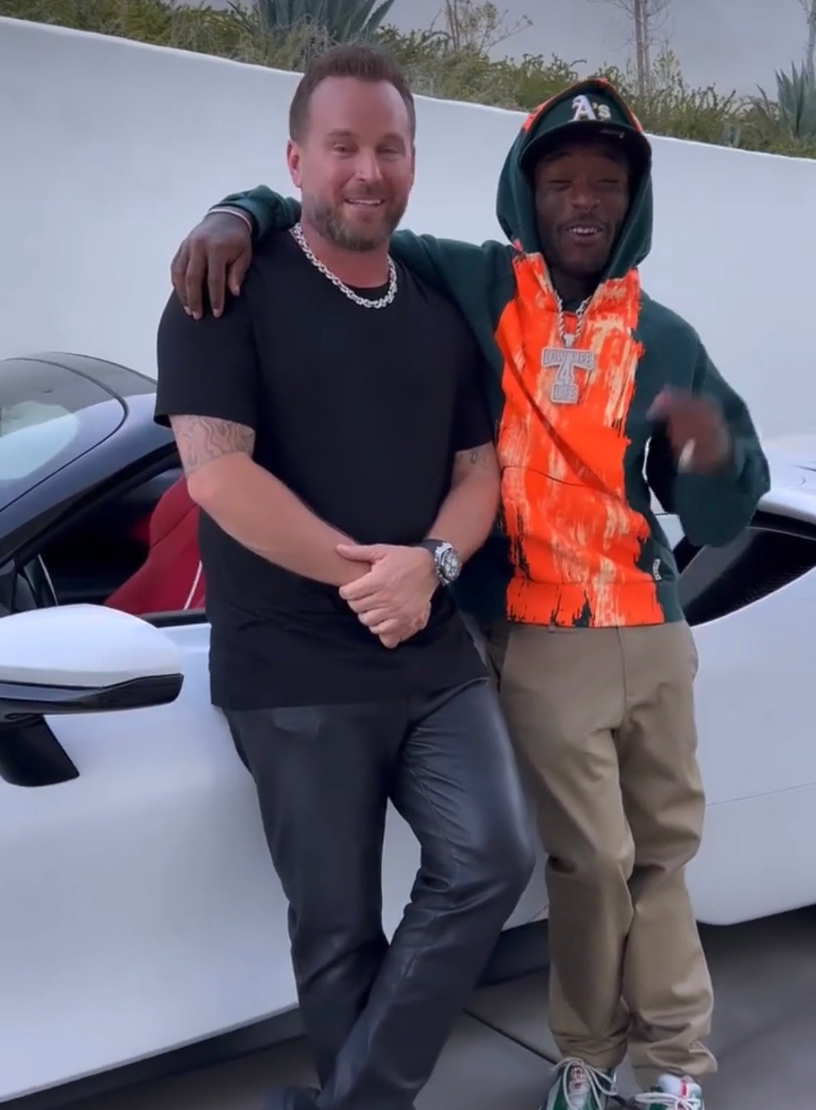 Marni Green & Orange Paint Hoodie