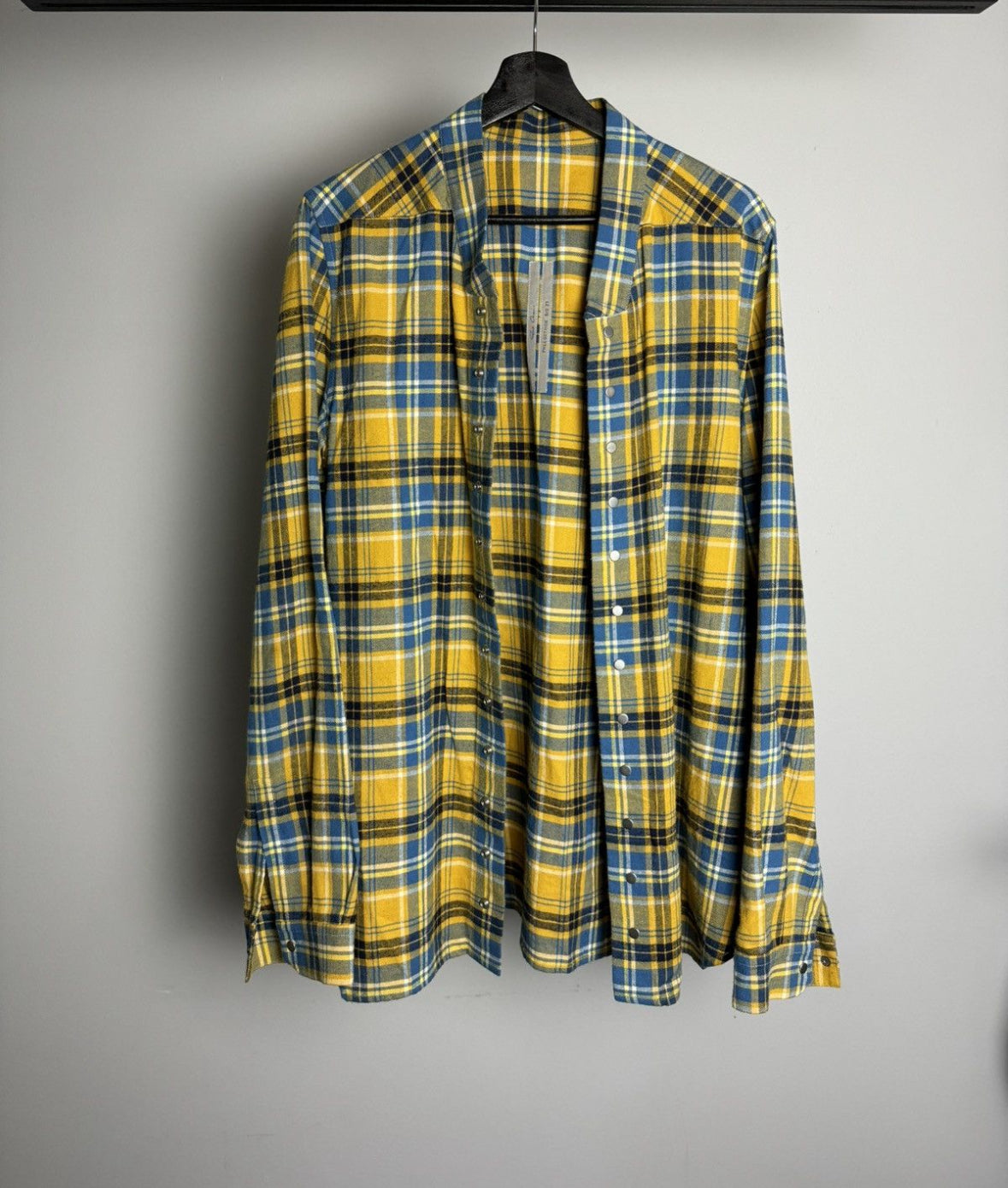 Rick Owens Acid Plaid Flannel Shirt