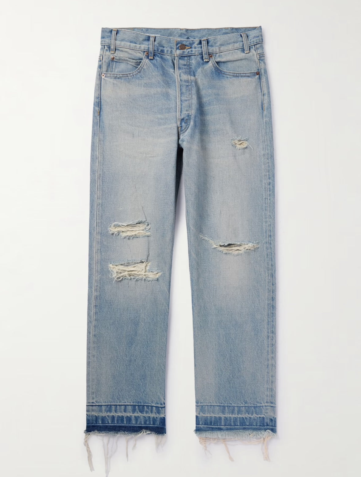 Celine Wesley Straight-Leg Distressed Jeans