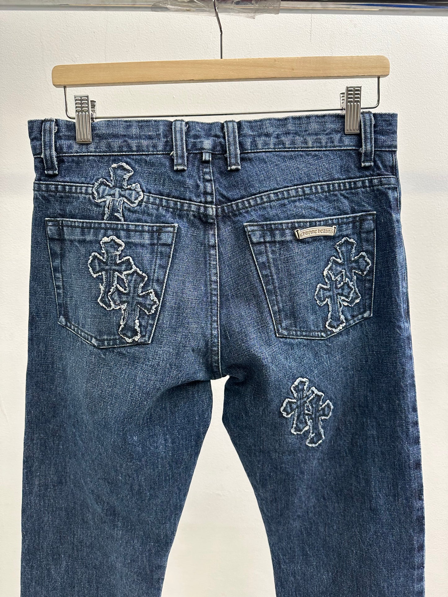 Chrome Hearts Denim Patchwork Cross Jeans