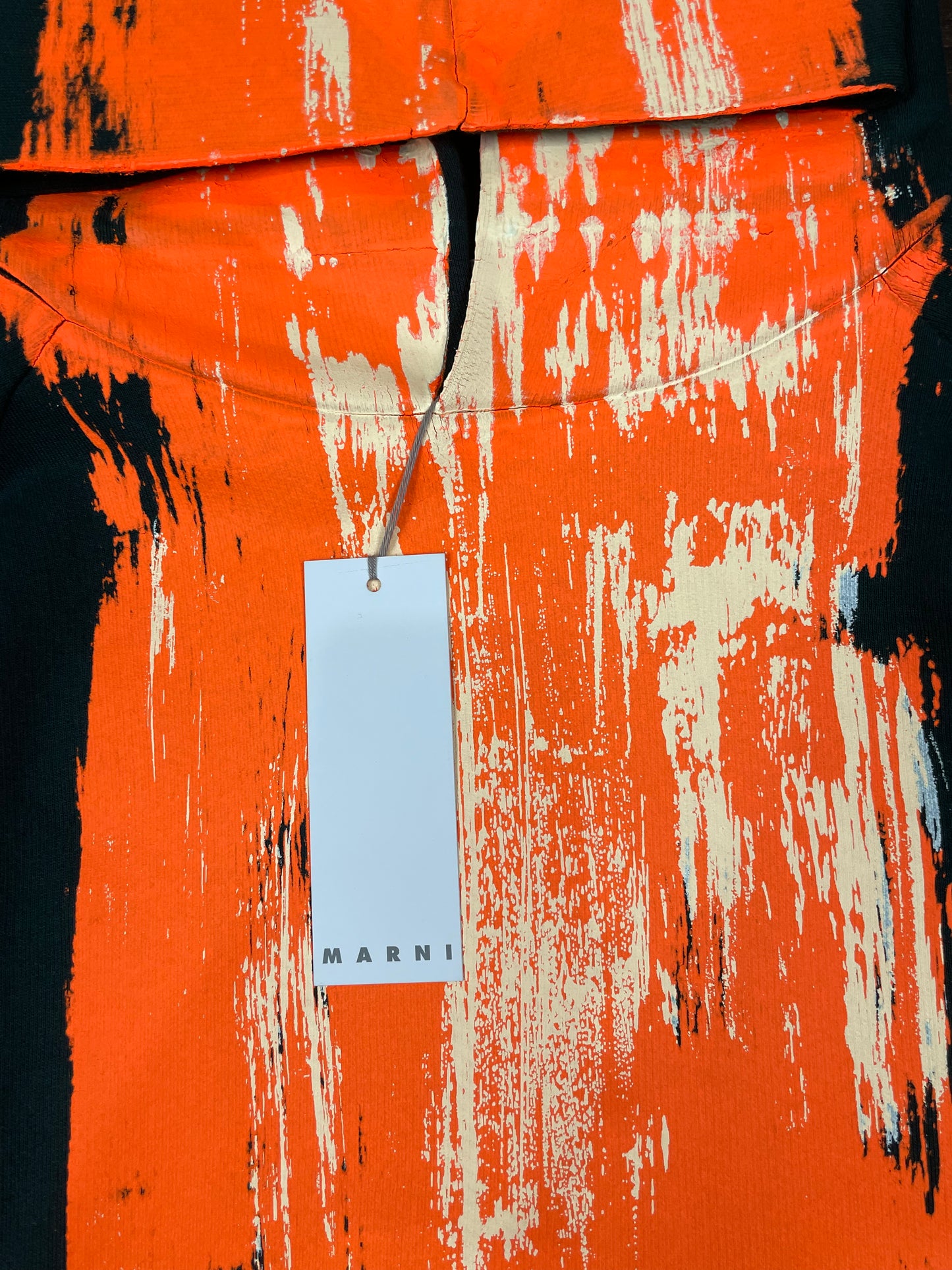 Marni Green & Orange Paint Hoodie