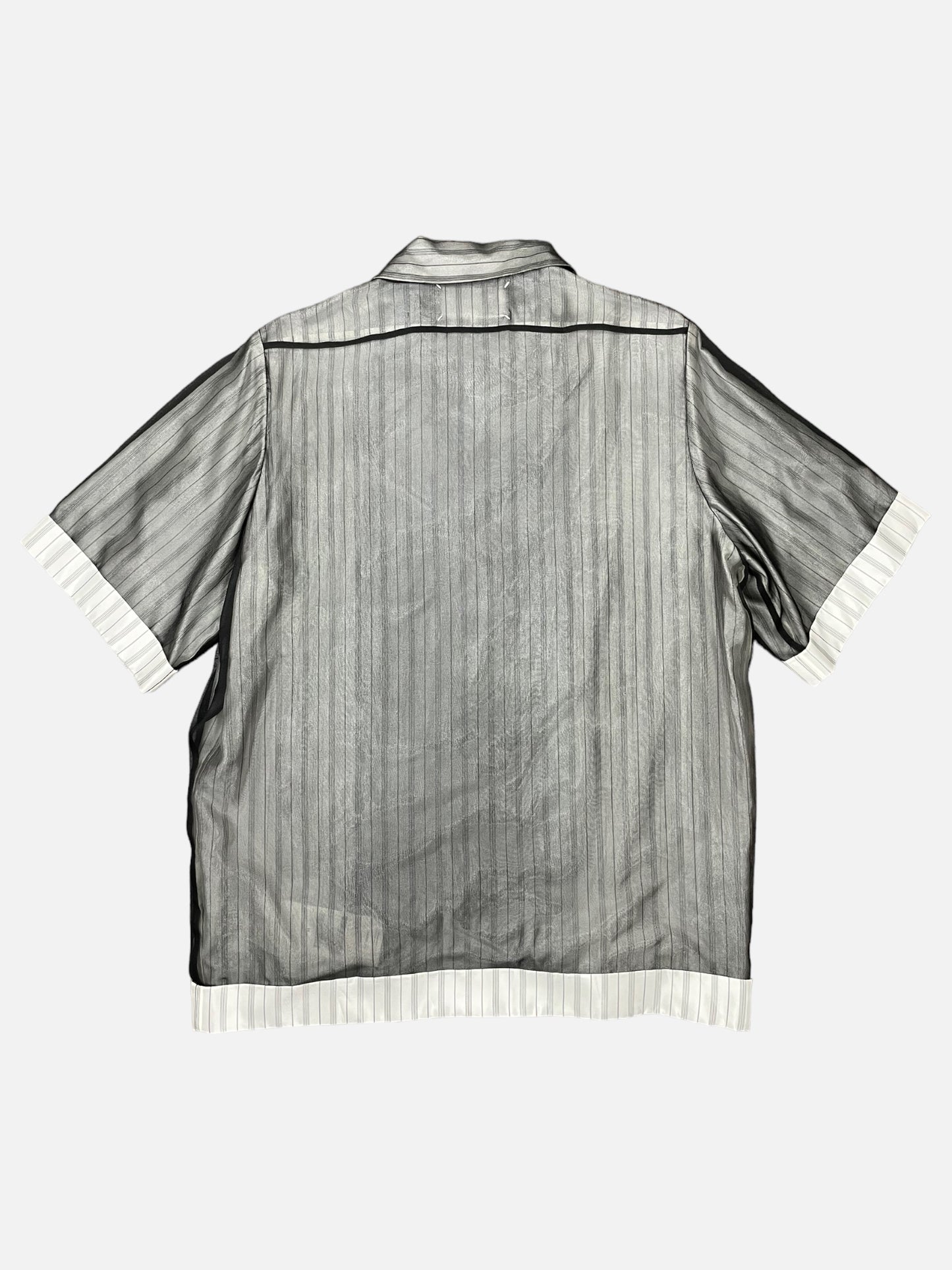 Maison Margiela Chiffon Pinstripe Silk Shirt