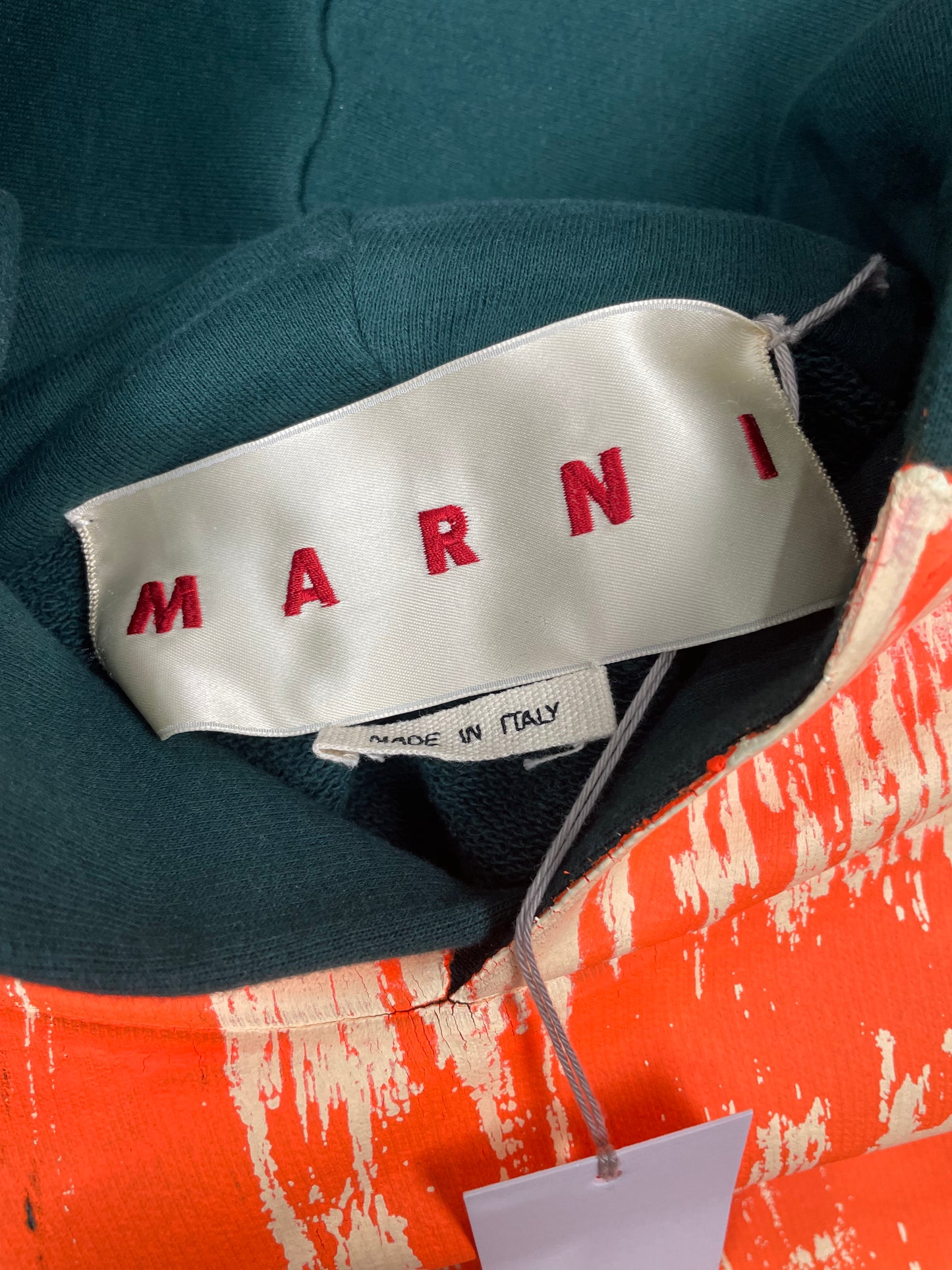 Marni Green & Orange Paint Hoodie