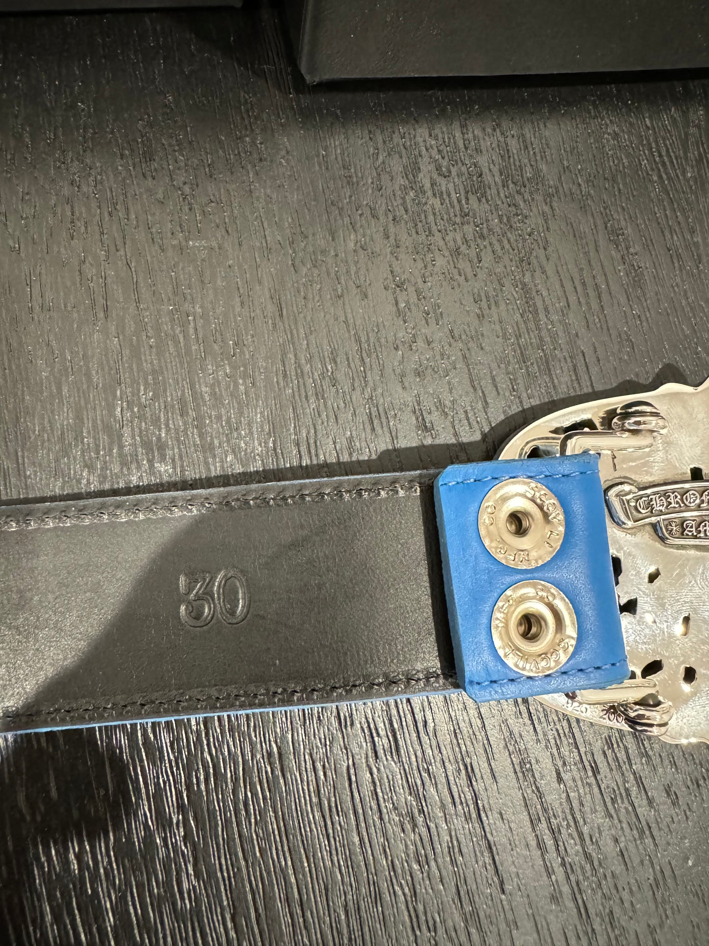 Chrome Hearts Blue Cemetery Belt