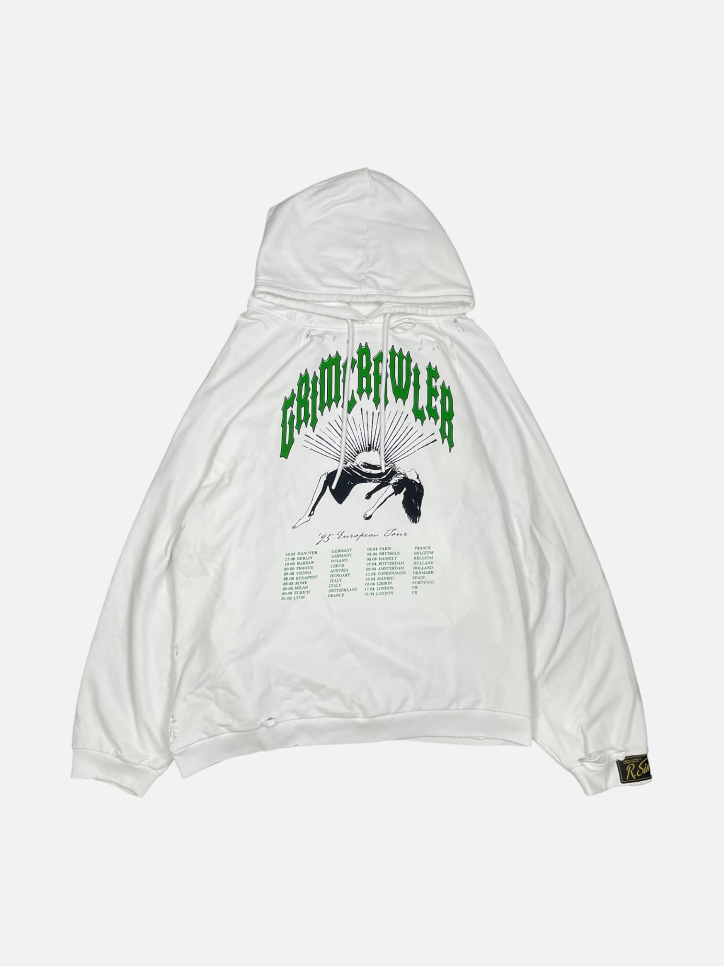 Raf Simons Oversized Distressed “Grimcrawler” Hoodie