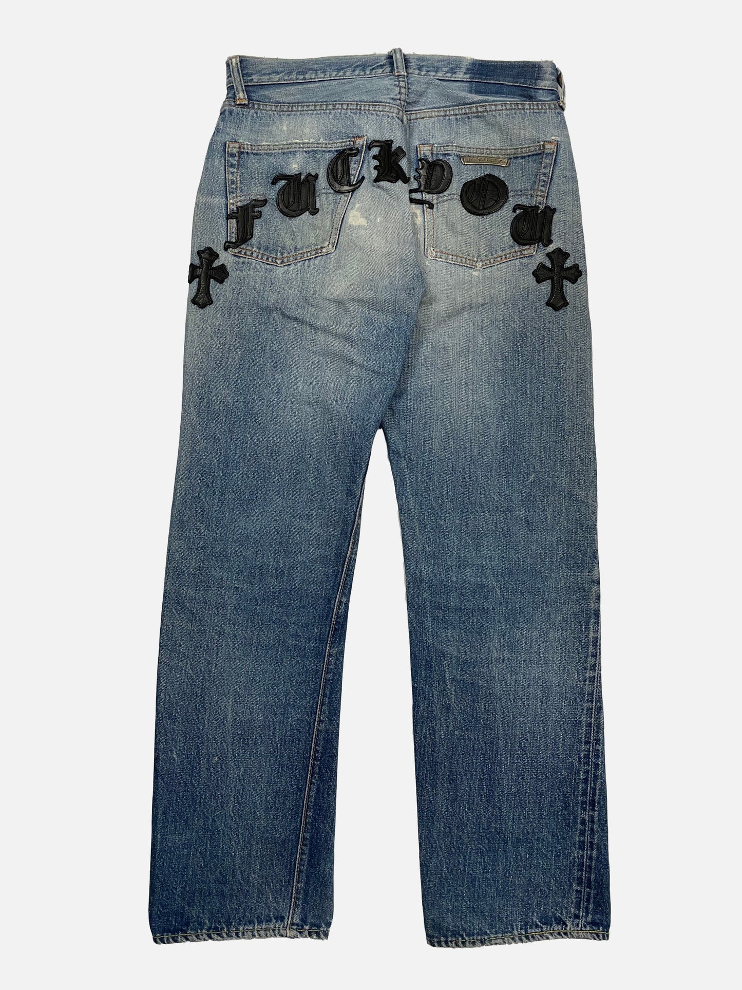 Chrome Hearts Patchwork Cross Denim Jeans