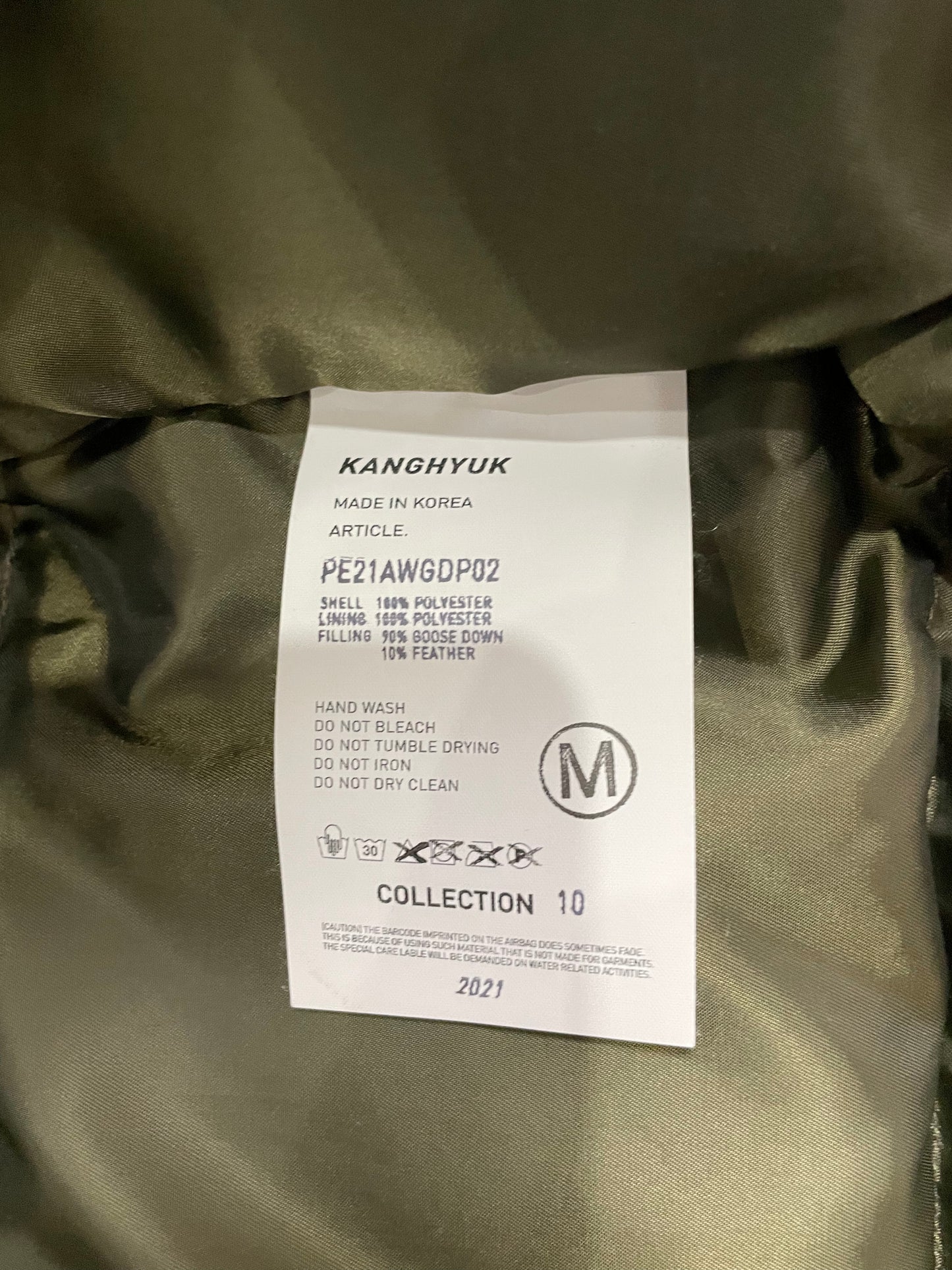 Kanghyuk Green Camo Down Puffer Jacket