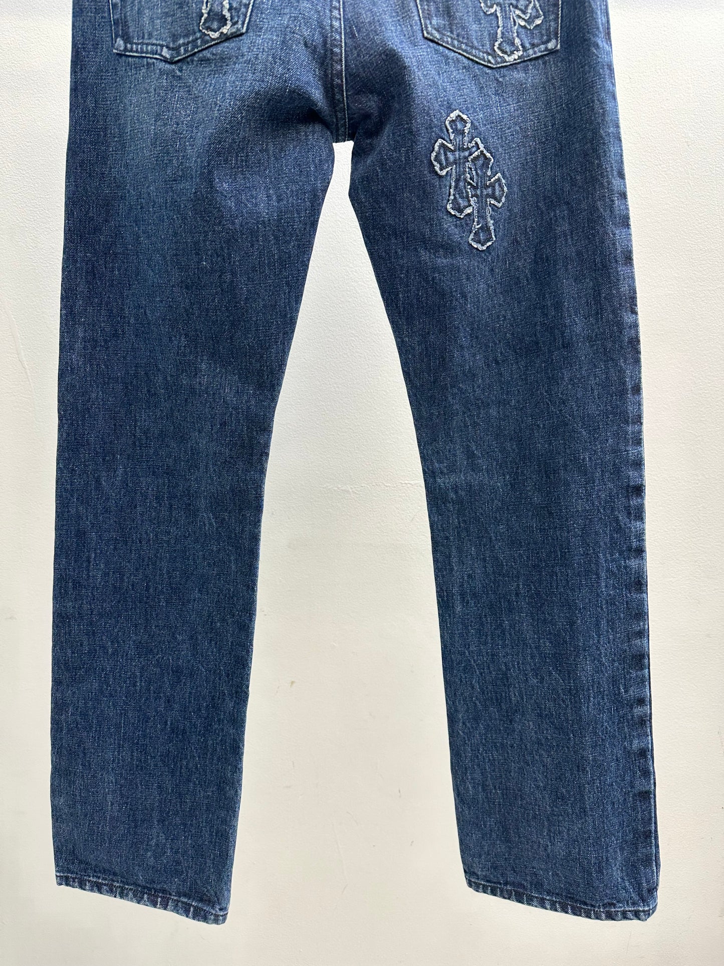 Chrome Hearts Denim Patchwork Cross Jeans