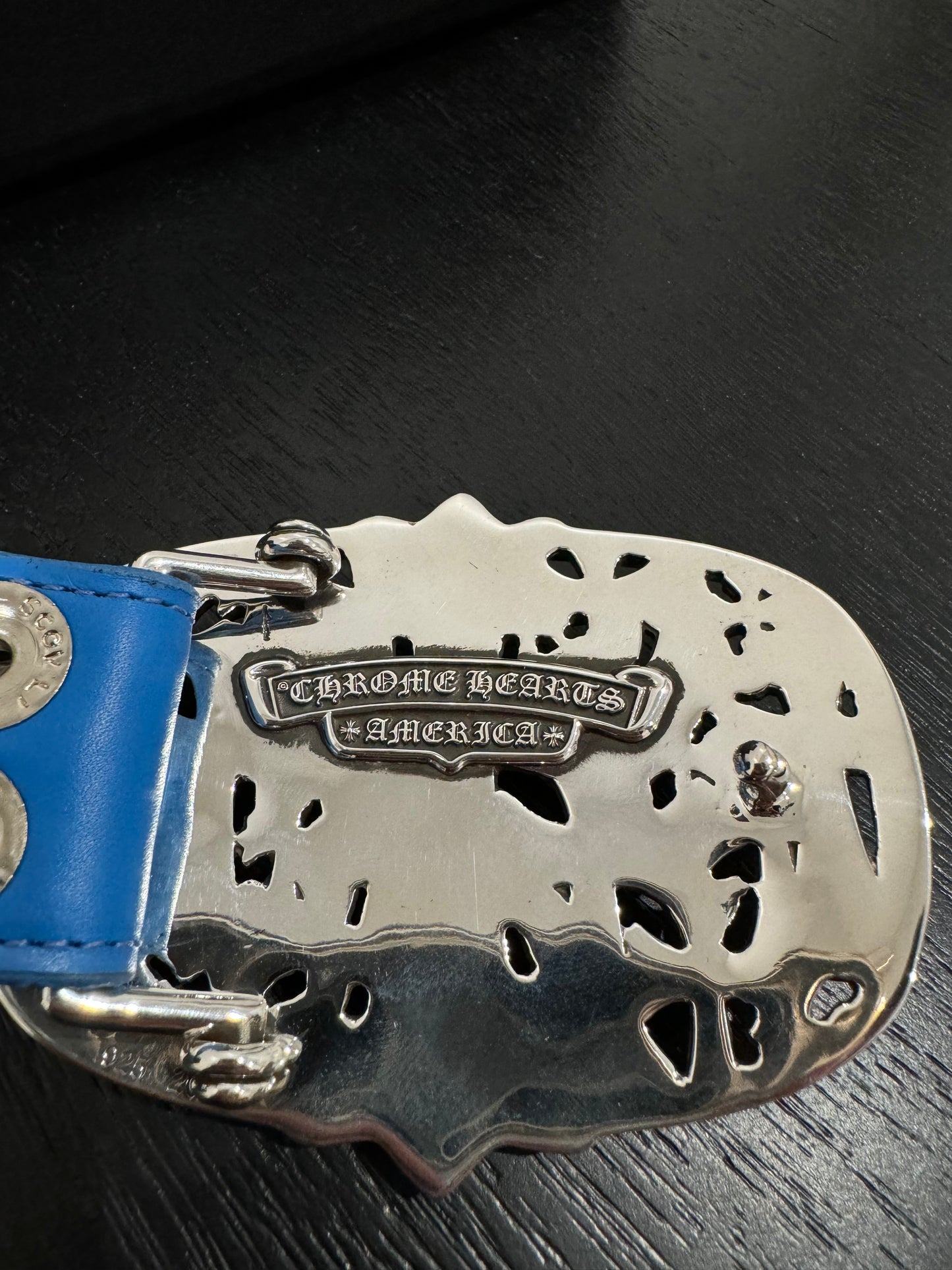 Chrome Hearts Blue Cemetery Belt