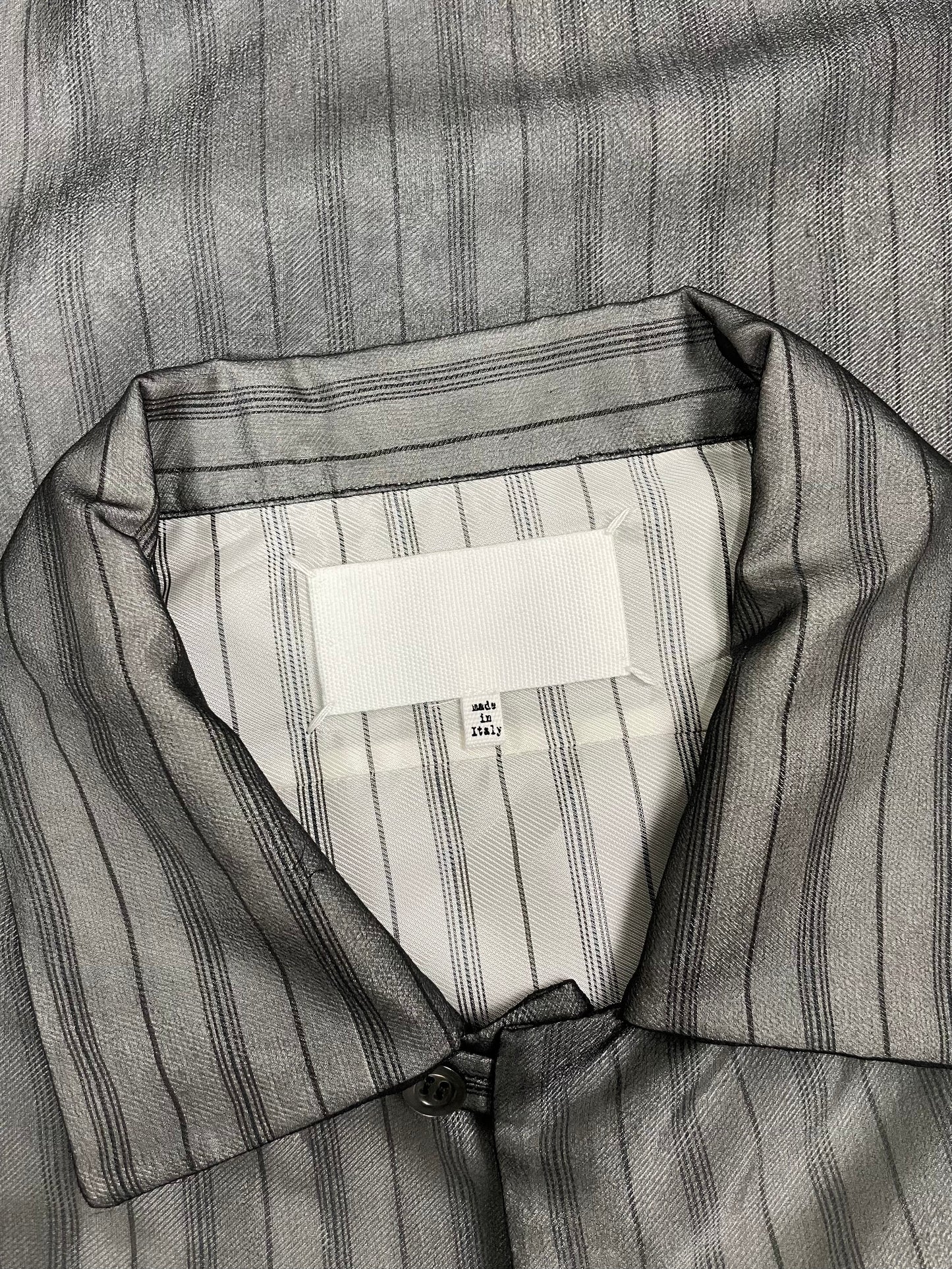 Maison Margiela Chiffon Pinstripe Silk Shirt