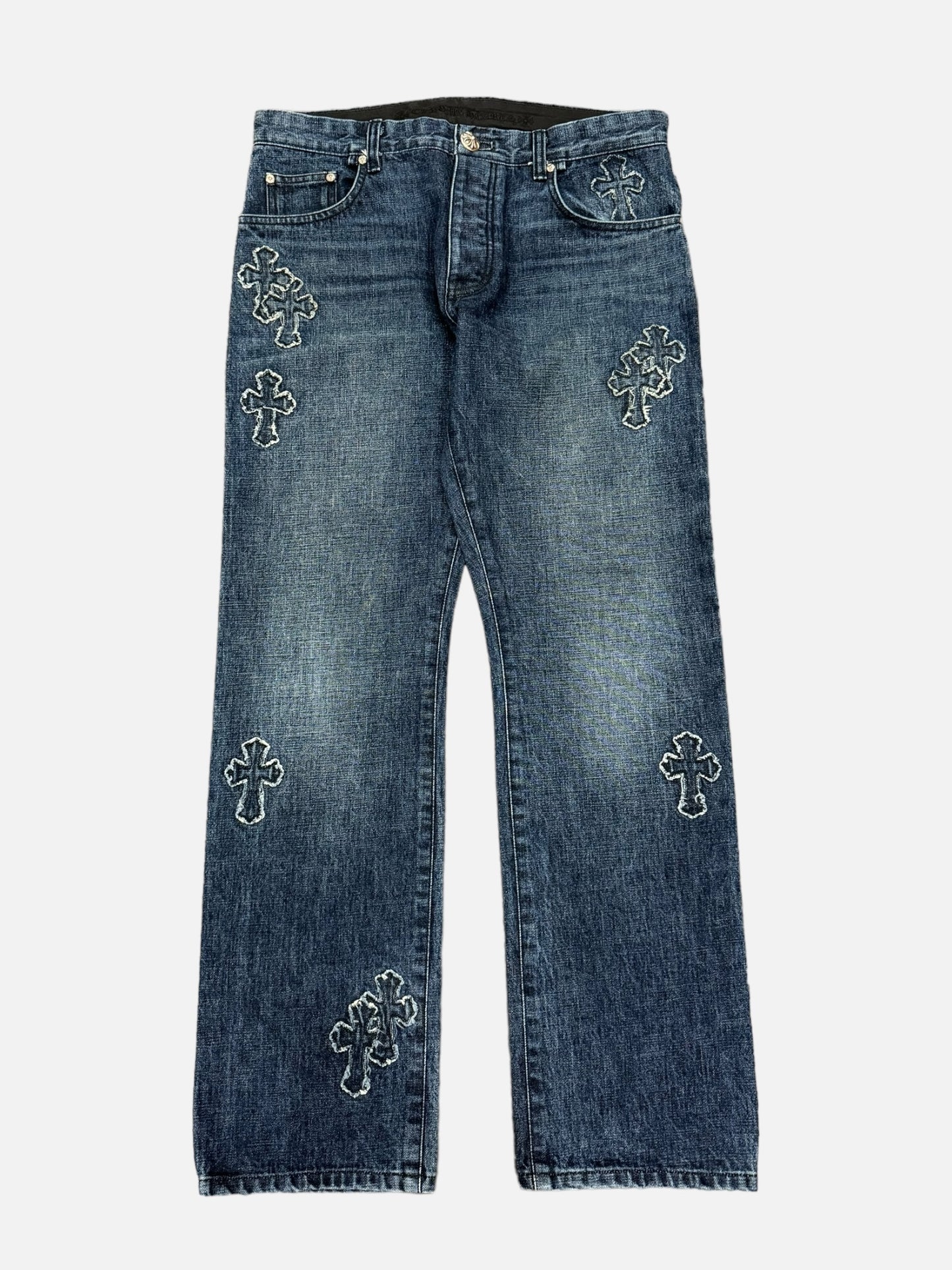 Chrome Hearts Denim Cross Patch Jeans