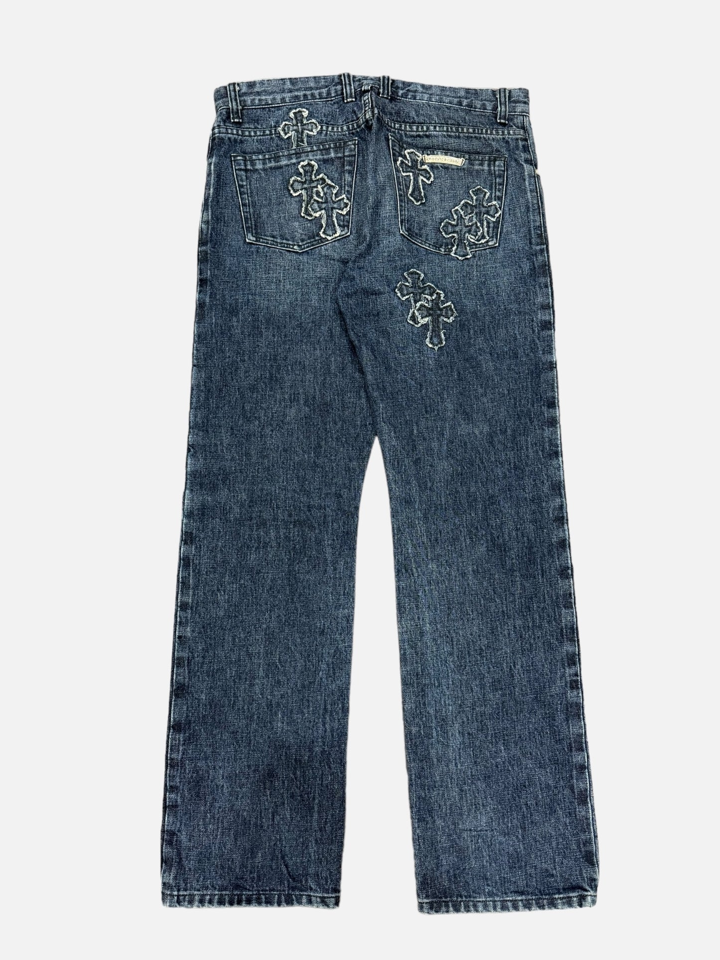 Chrome Hearts Denim Cross Patch Jeans