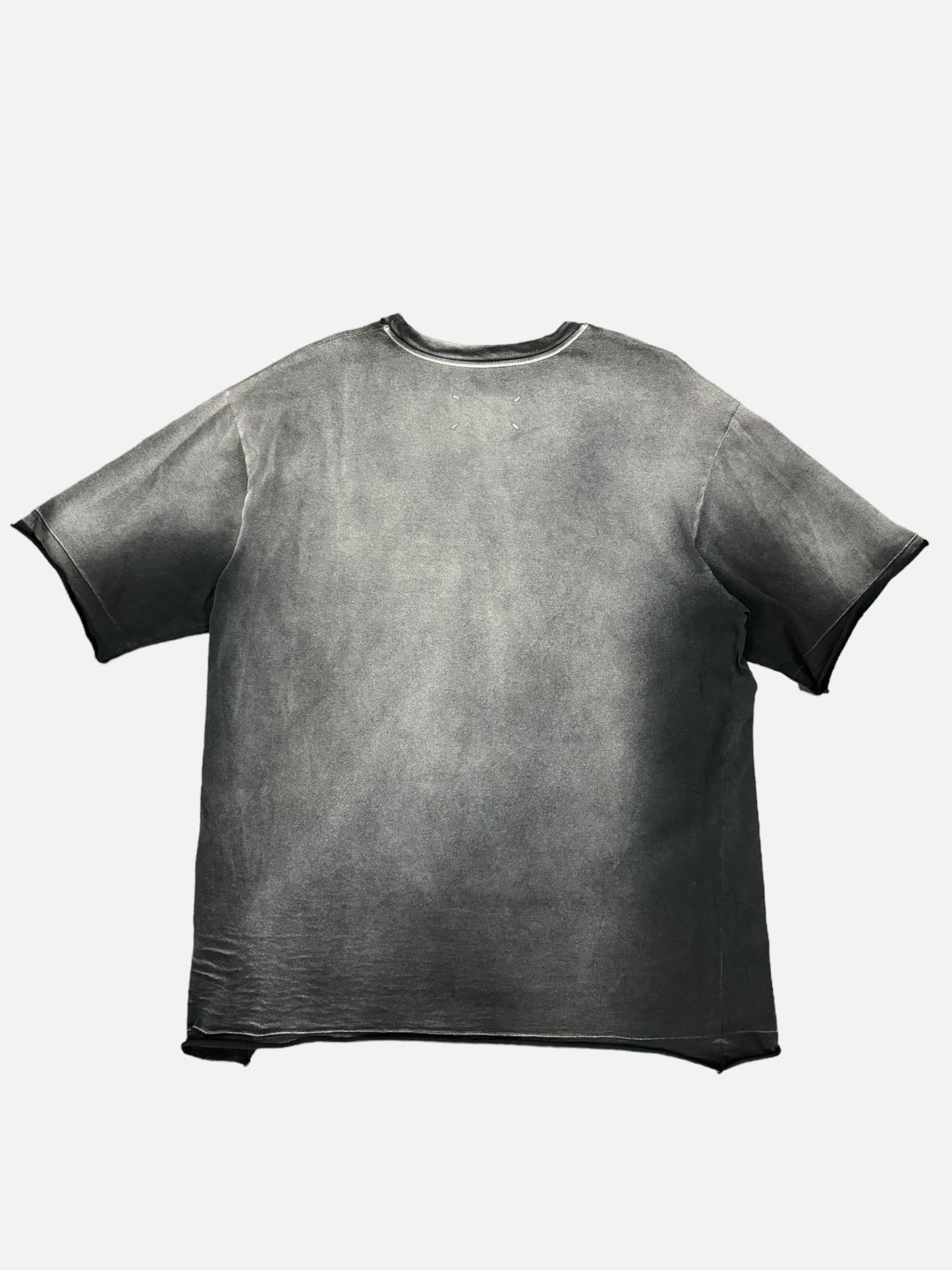 Madison Margiela Faded Wash Black Logo T Shirt