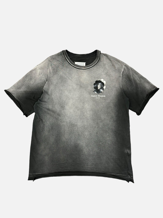 Madison Margiela Faded Wash Black Logo T Shirt