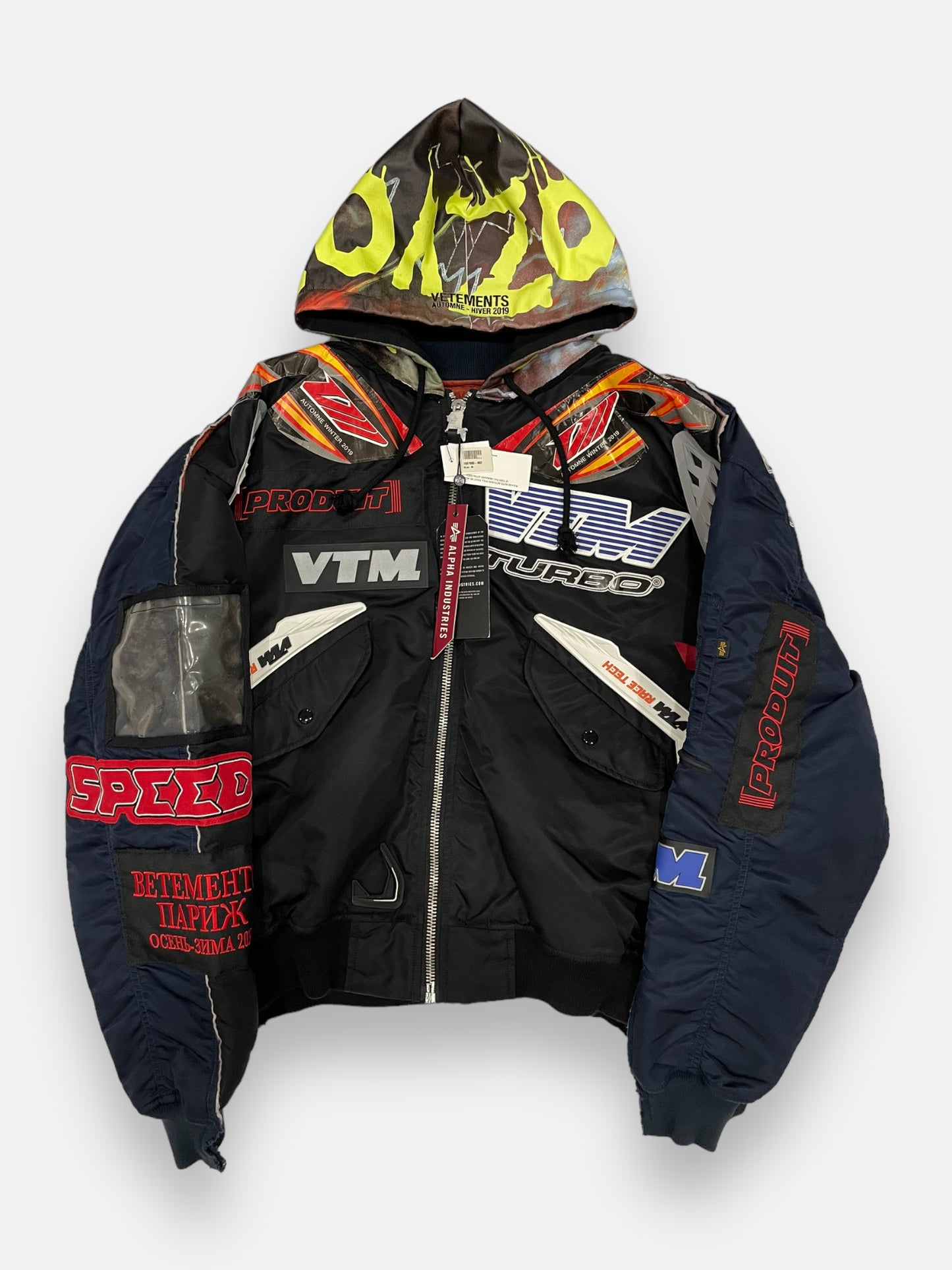 Vetements Racing Hooded Bomber Jacket