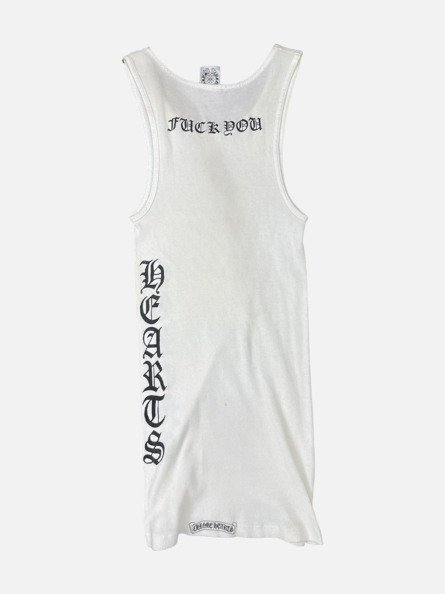 Chrome Hearts White Scroll Logo Tank Top