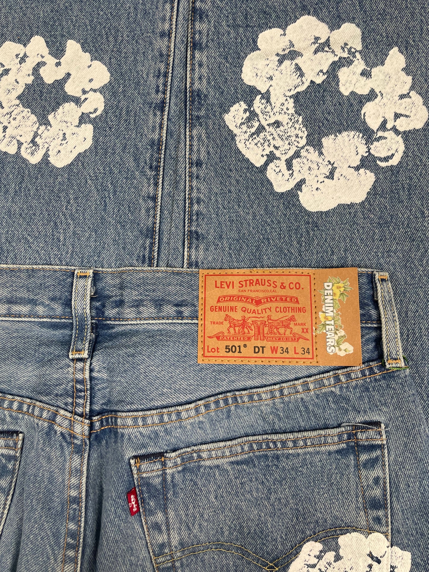 Denim Tears "The Cotton Wreath" Levi's Light Wash Denim