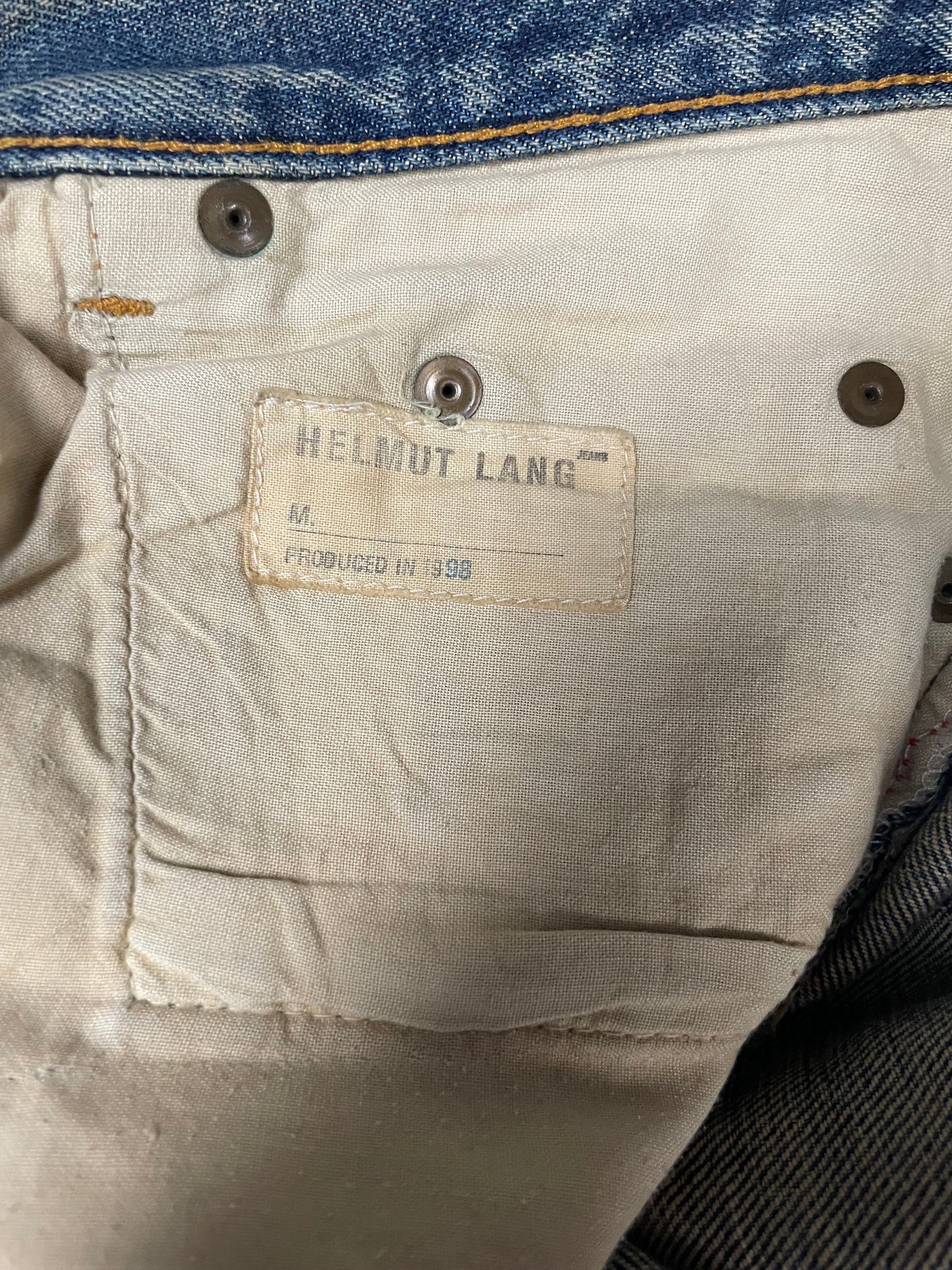 Helmut Lang 1998 Light Wash Painter Jeans