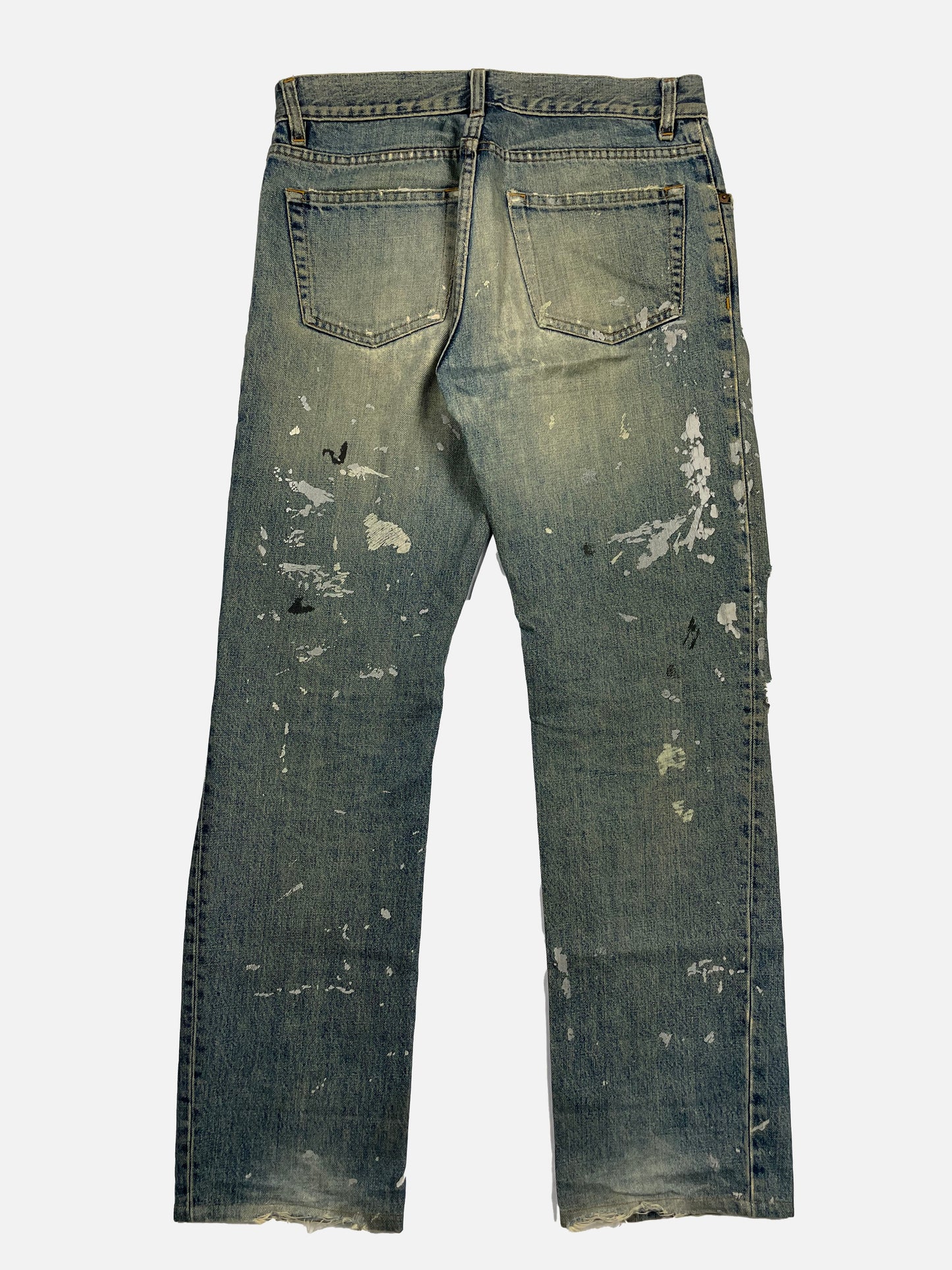 Helmut Lang 1998 Light Wash Painter Jeans