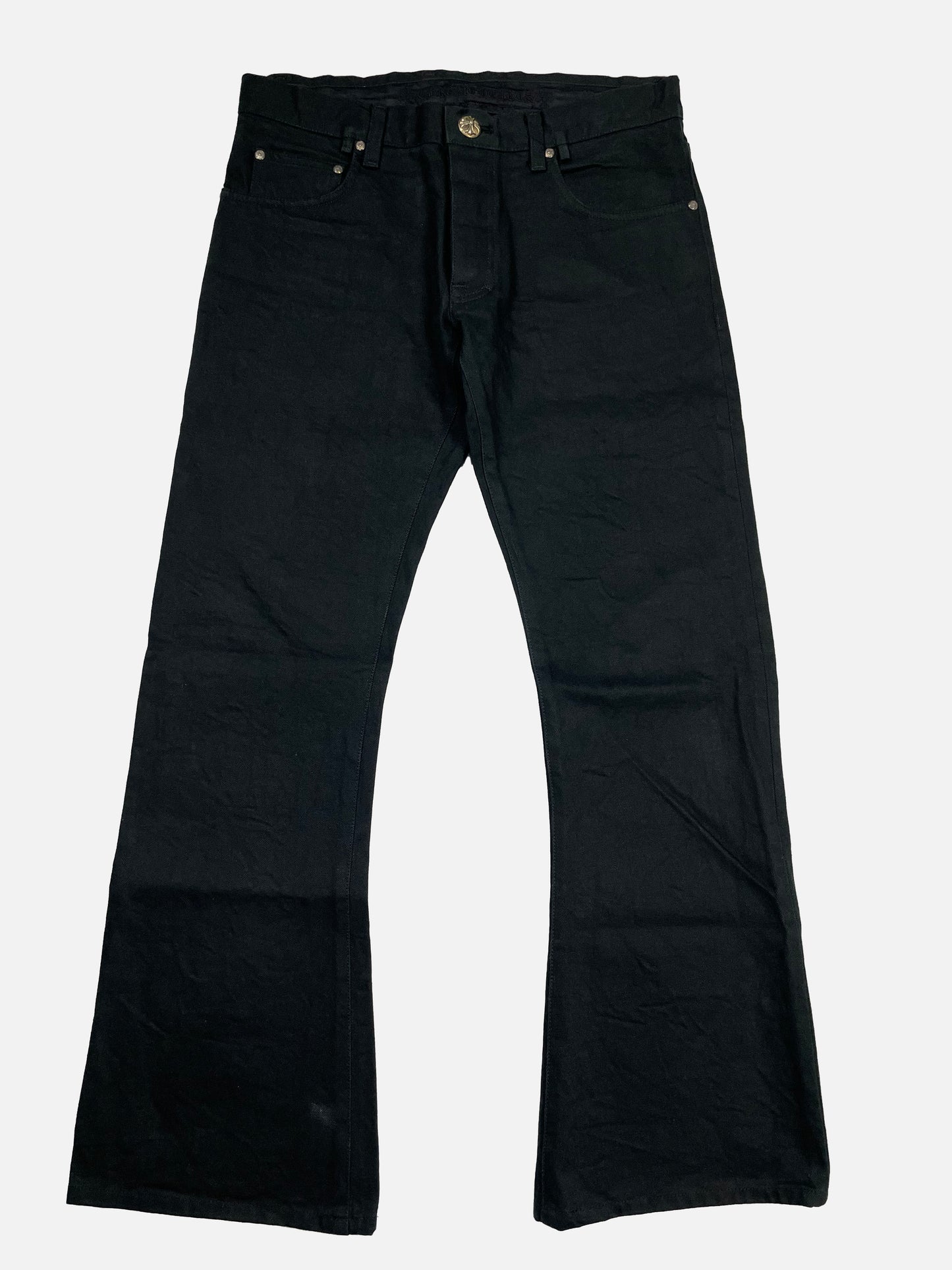 Chrome Hearts Black Denim Flare Pants