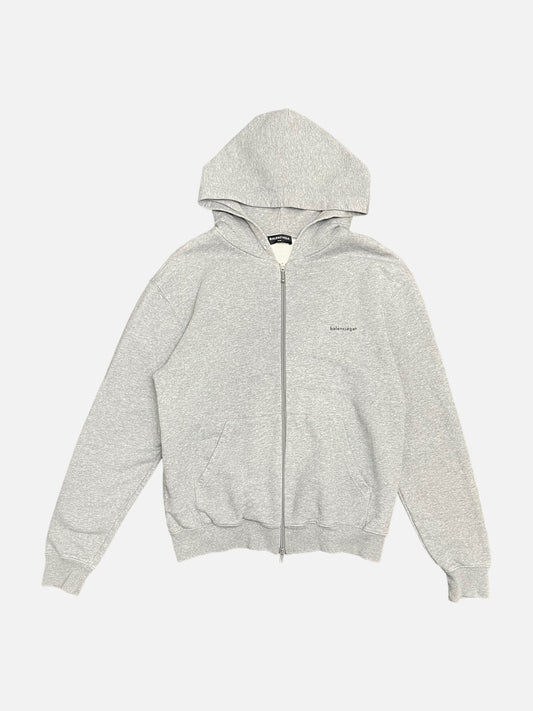 Balenciaga Small Logo Zip Up Hoodie