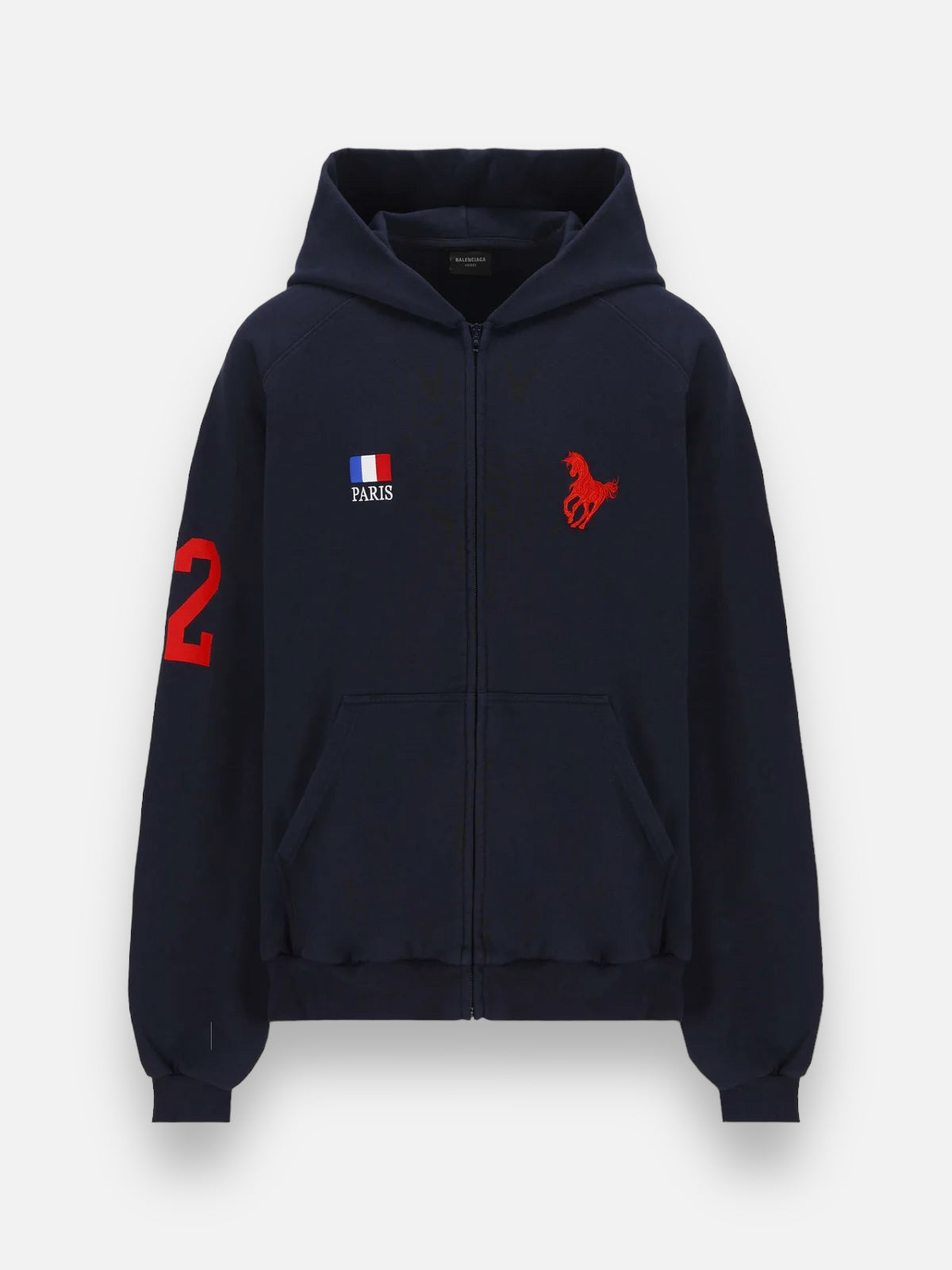 Balenciaga Polo Zip Up Hoodie