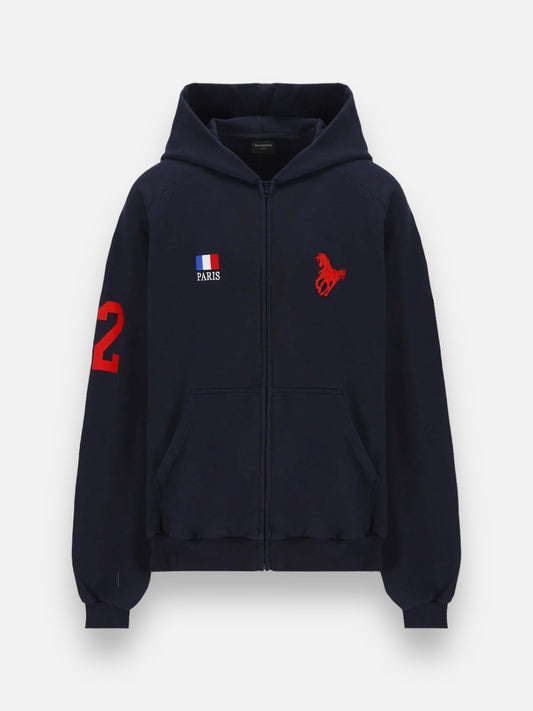 Balenciaga Polo Zip Up Hoodie